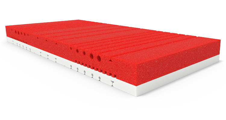 Der zweifarbige Matratzenkern der BODYGUARD Anti-Kartell-Matratze Weich