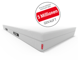 BODYGUARD® Anti-Kartell-Matratze. Text: in allen Größen insgesamt über 5 Mio. gekauft. Siegel Stiftung Warentest.