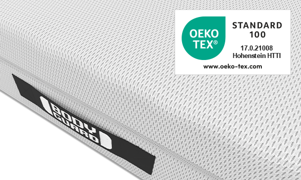 BODYGUARD Matratze. Siegel: Oeko-Tex Standard 100