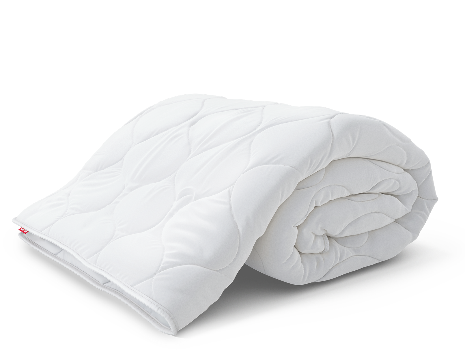 Die BODYGUARD Ganzjahresdecke mittelwarm eingerollt.