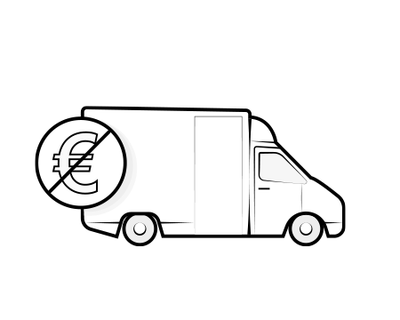 Illustration: Ein LKW mit einem durchgestrichenen Euro-Zeichen.